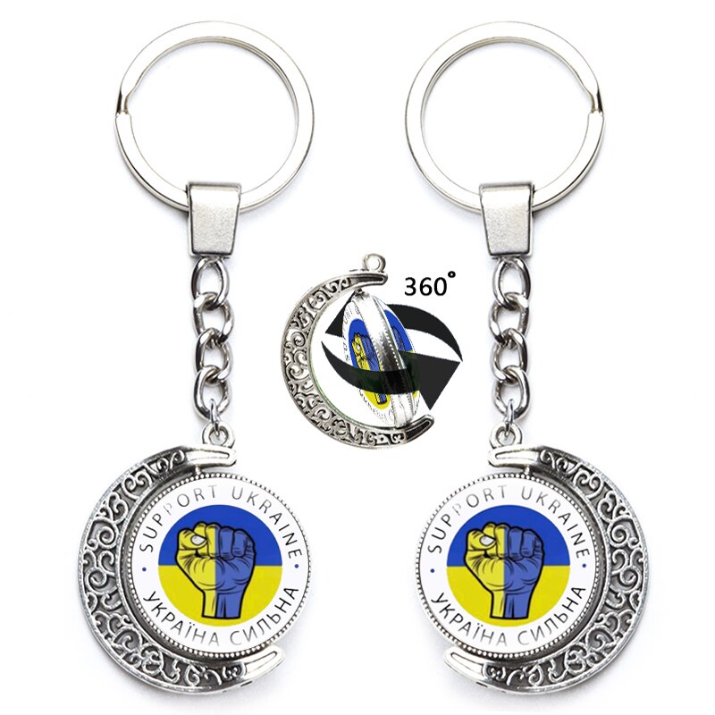 Ukraine Trident Moon Keychain