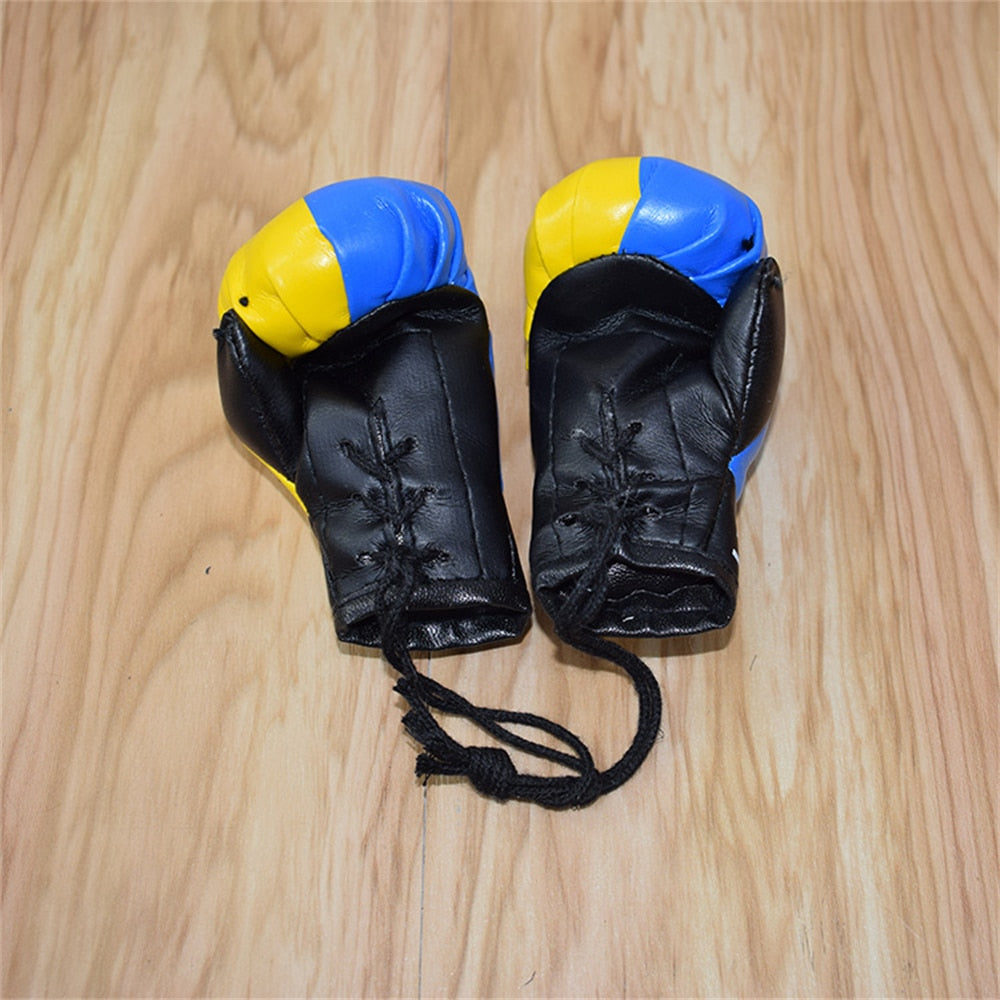 Ukrainian Flag Boxing Gloves Keychain