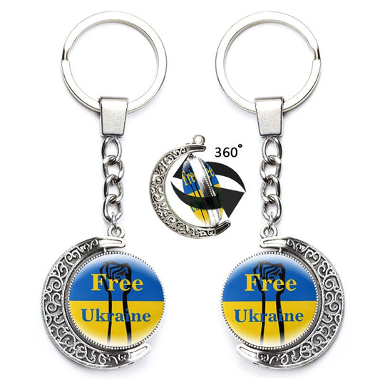 Ukraine Trident Moon Keychain