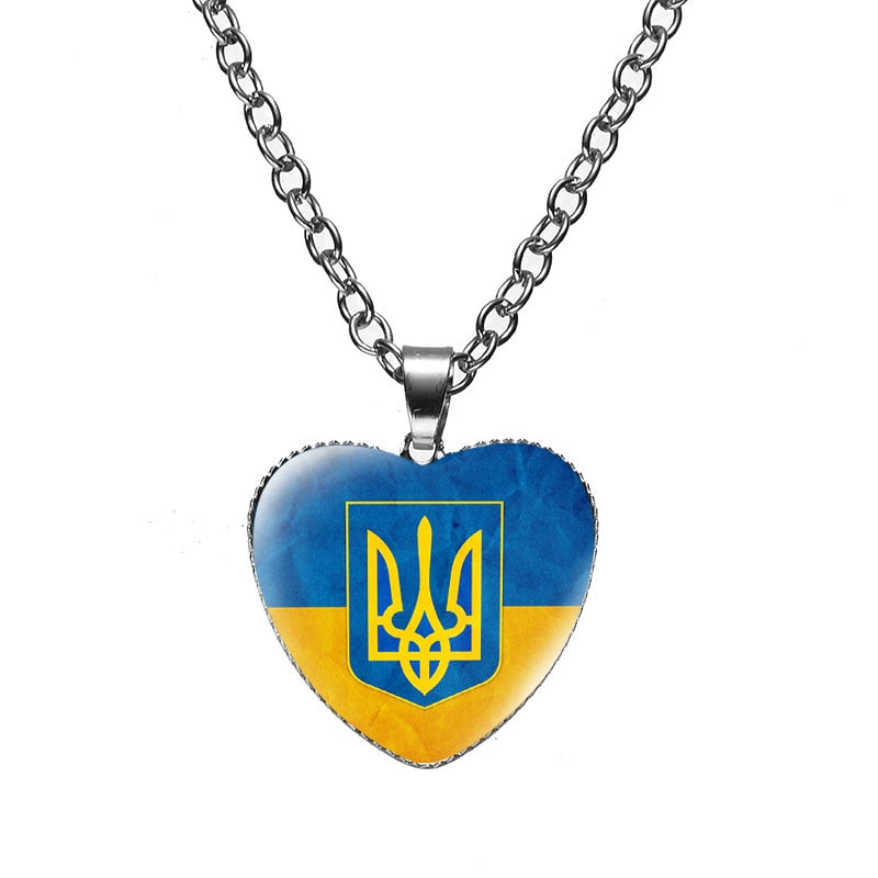 Ukrainian Pendant Heart Necklace