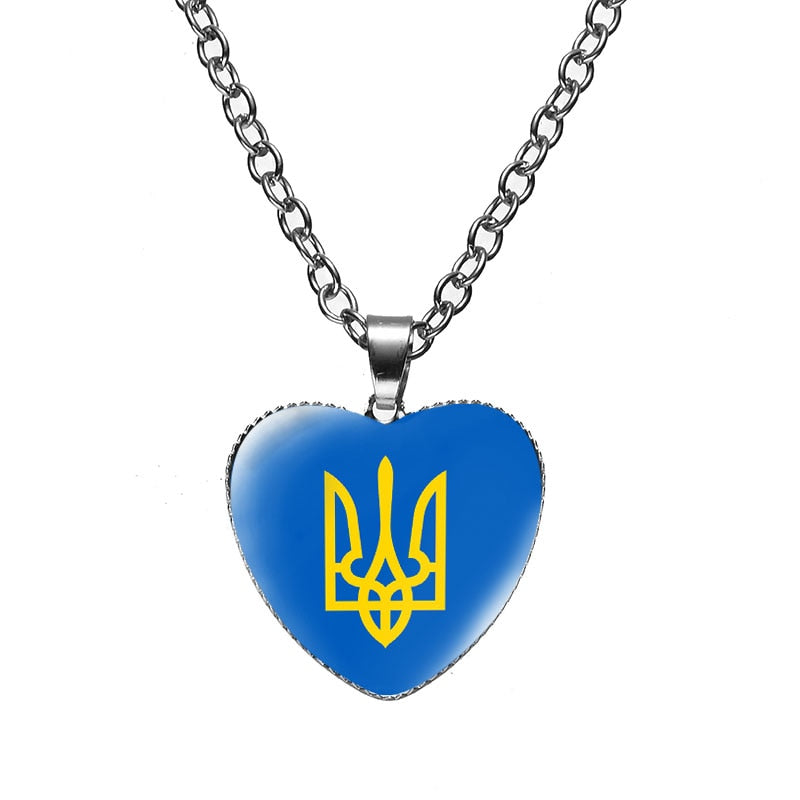 Ukrainian Pendant Heart Necklace