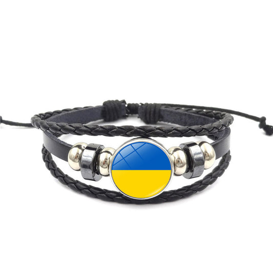 Unisex Ukrainian Multilayer Leather Bracelet