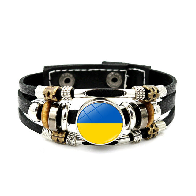 Unisex Ukrainian Multilayer Leather Bracelet