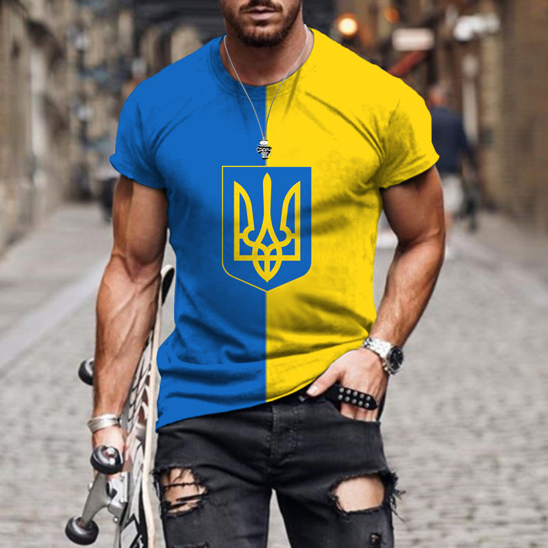 2022 Men's T-Shirt Ukraine Flag