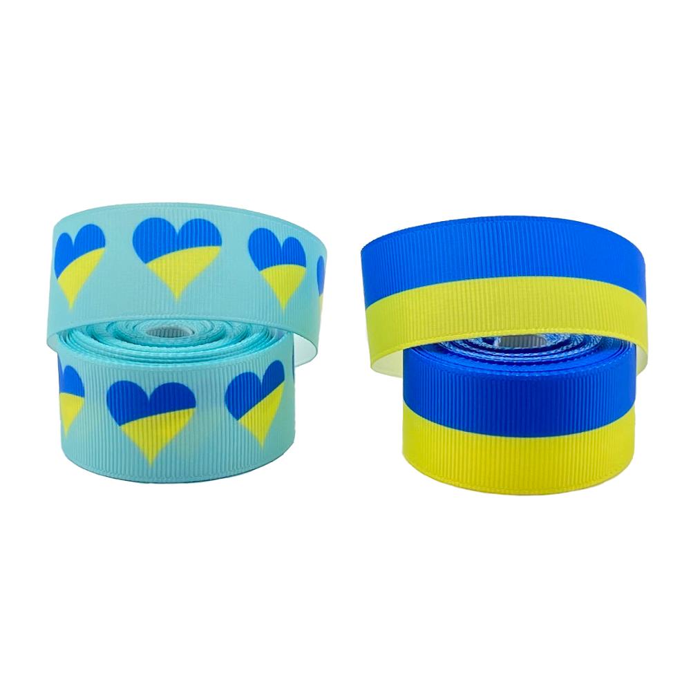 Ukraine Flag Grosgrain Ribbon