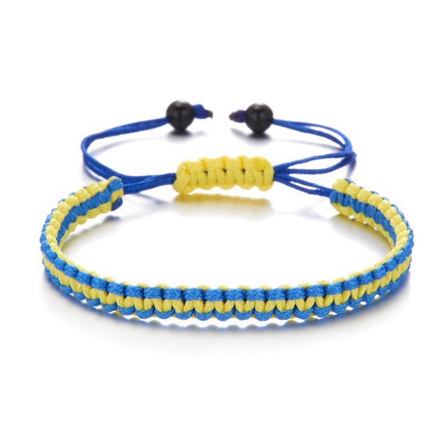 Ukrainian Sunflower Rope Bracelet