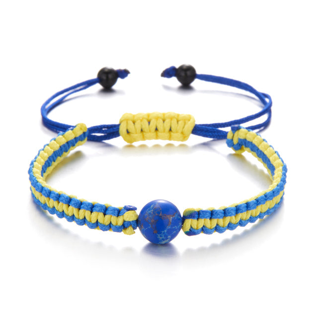 Ukrainian Sunflower Rope Bracelet