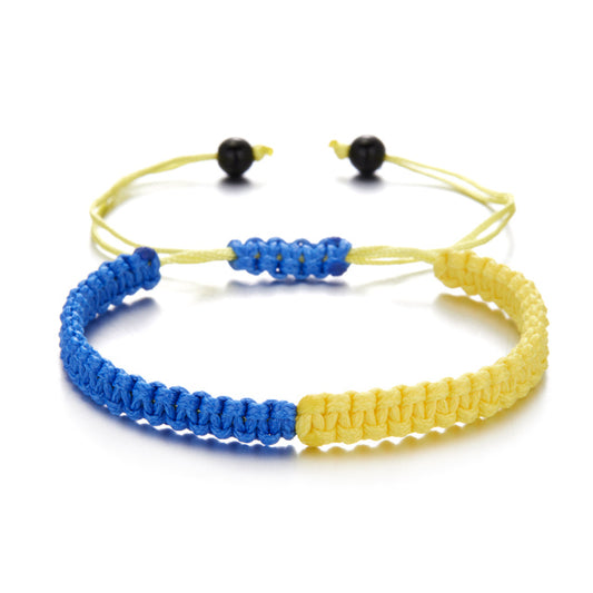 Ukrainian Sunflower Rope Bracelet