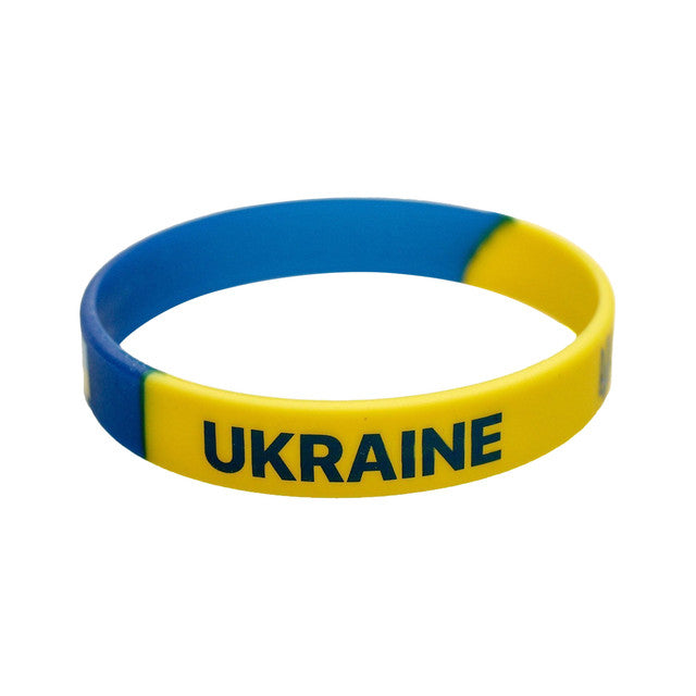 Unisex Ukraine Country Flag Rubber Bracelet