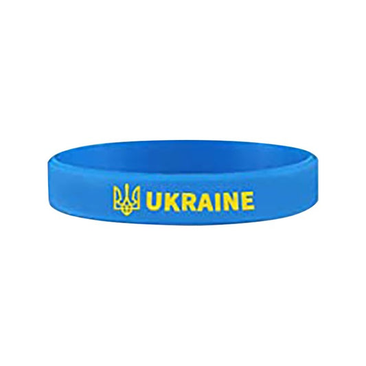 Unisex Ukraine Country Flag Rubber Bracelet