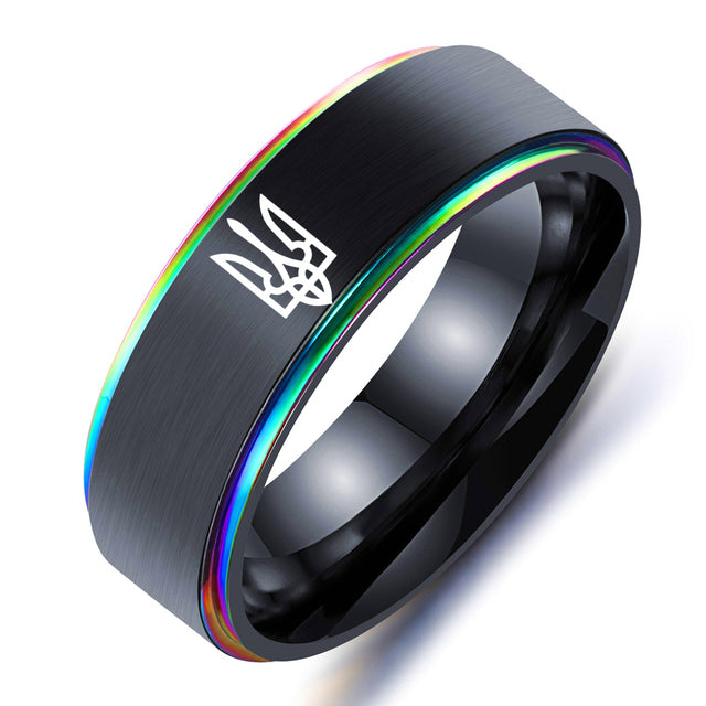 Ukrainian Symbol Stainless Steel Ring