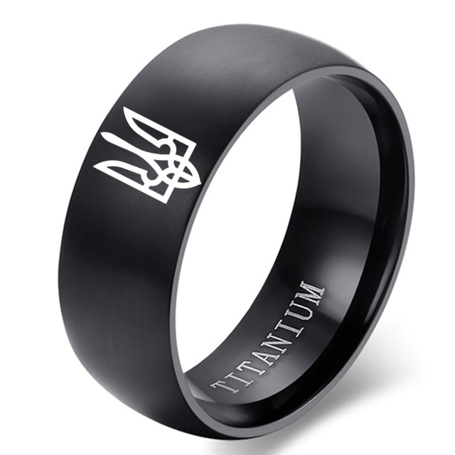 Ukrainian Symbol Stainless Steel Ring