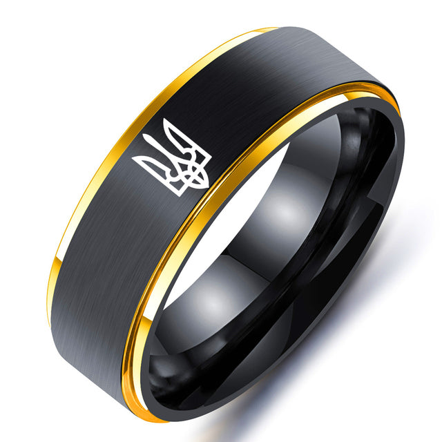 Ukrainian Symbol Stainless Steel Ring