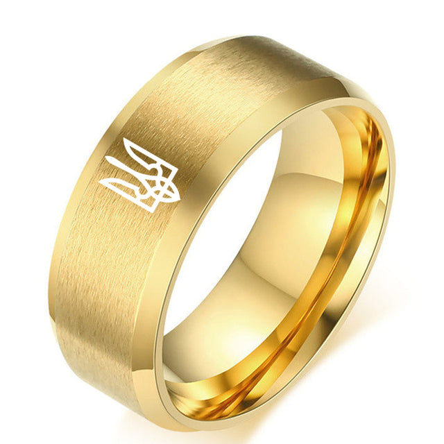 Ukrainian Symbol Stainless Steel Ring