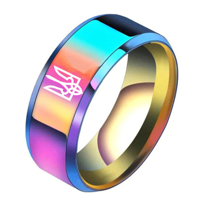 Ukrainian Symbol Stainless Steel Ring