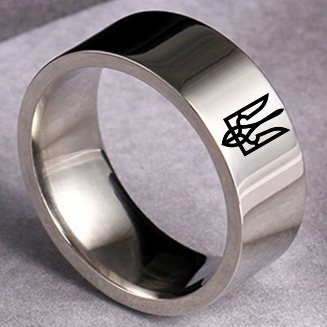 Ukrainian Symbol Stainless Steel Ring