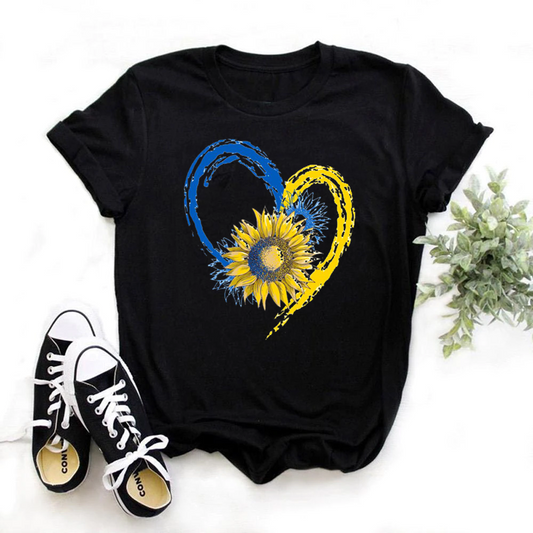 Sunflower Heart T-Shirt For Women