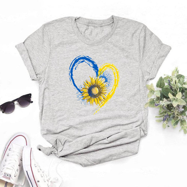 Sunflower Heart T-Shirt For Women