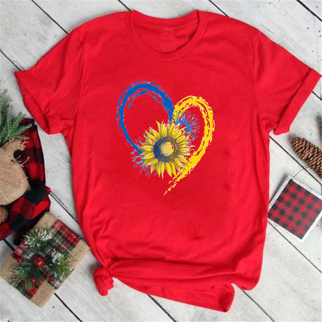 Sunflower Heart T-Shirt For Women