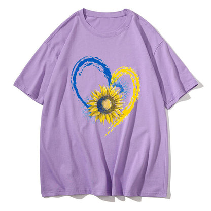 Sunflower Heart T-Shirt For Women